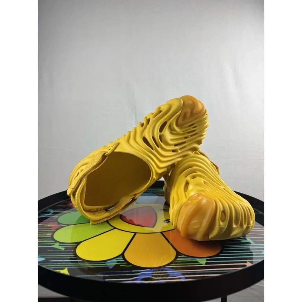 The yellow Crocs Pollex Clog designed by Salehe Bembury in the 